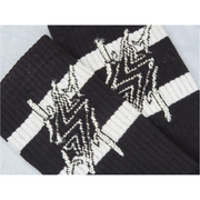 Cotton Crew Glow In The Dark Static Sportswear Socks Black / White glow stripes