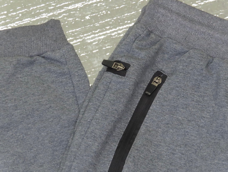 Static Sportswear Jogger Pants -Grey Zipper Pockets