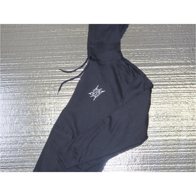 100% Cotton Hoodie zip-up Static Sportswear Black