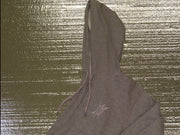 100% Cotton Hoodie zip-up Static Sportswear Grey hood grey background