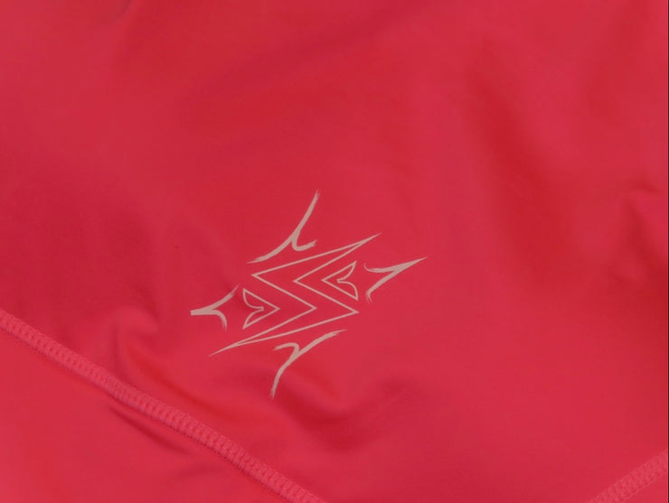 Static Sportswear Womens Racer Sports Bra - PINK close up symbol