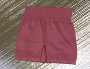 Womens Bombshell High Waisted Shorts Static Sportswear -Pink Back View