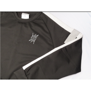 Long-sleeve Crew Neck Sweatshirt Static Sportswear Black/White close up