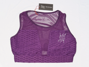 Womens Sports Bra Lightweight Scrunch Static Sportswear -Purple