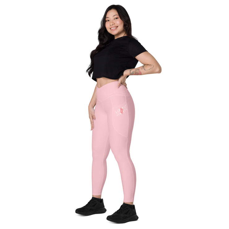 Pink Crossover Leggings - Static Sportswear