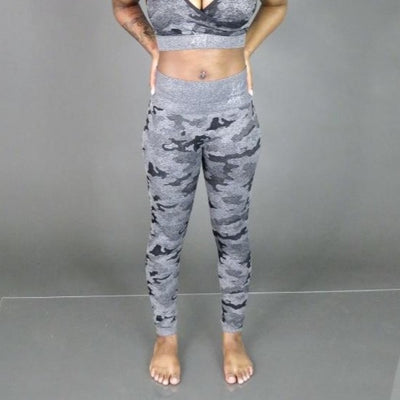 Static Sportswear Women's Grey Camo Runner Yoga leggings